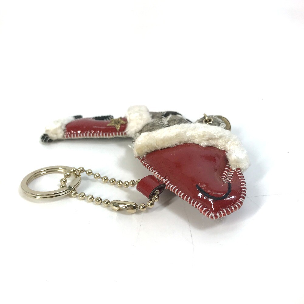 GUCCI Gucciori Santa Claus Christmas Keyring GG Chihuahua dog Key
