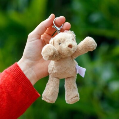 🌟 Jellycat Smudge Bear Bag Charm Keyring Key Chain Brand New W