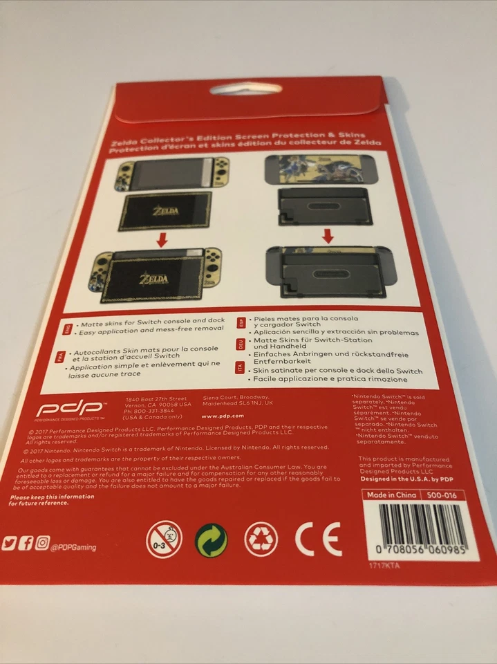 Nintendo Switch Zelda Collector's Edition Screen Protection & Skins - Brand New - Image 2 of 3