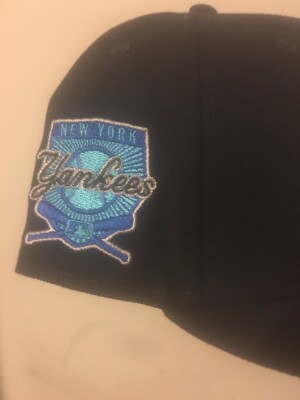 NY Yankees 59FIFTY 7 7/8 New Era Cap Black Blue Fitted New York