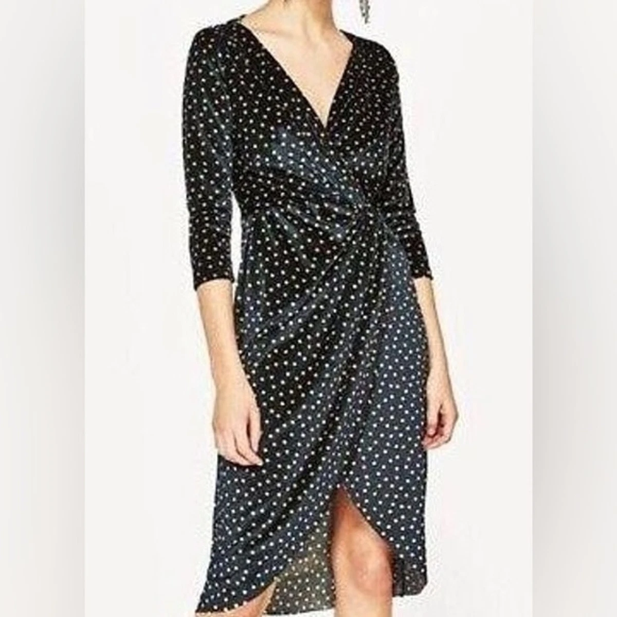 Velvet midi top dress zara