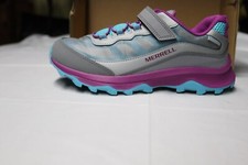 Girls Merrell Mob Speed Low A/C Waterproof Sz 5.5 Purple Gray Blue MK165211
