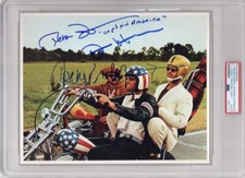 Jack Nicholson Peter Fonda Dennis Hopper Signed Autograph Easy Rider Photo PSA