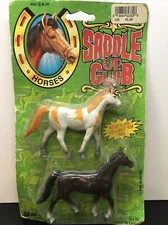 Vintage Collectible Rubber Horse ja ru saddle up club S2