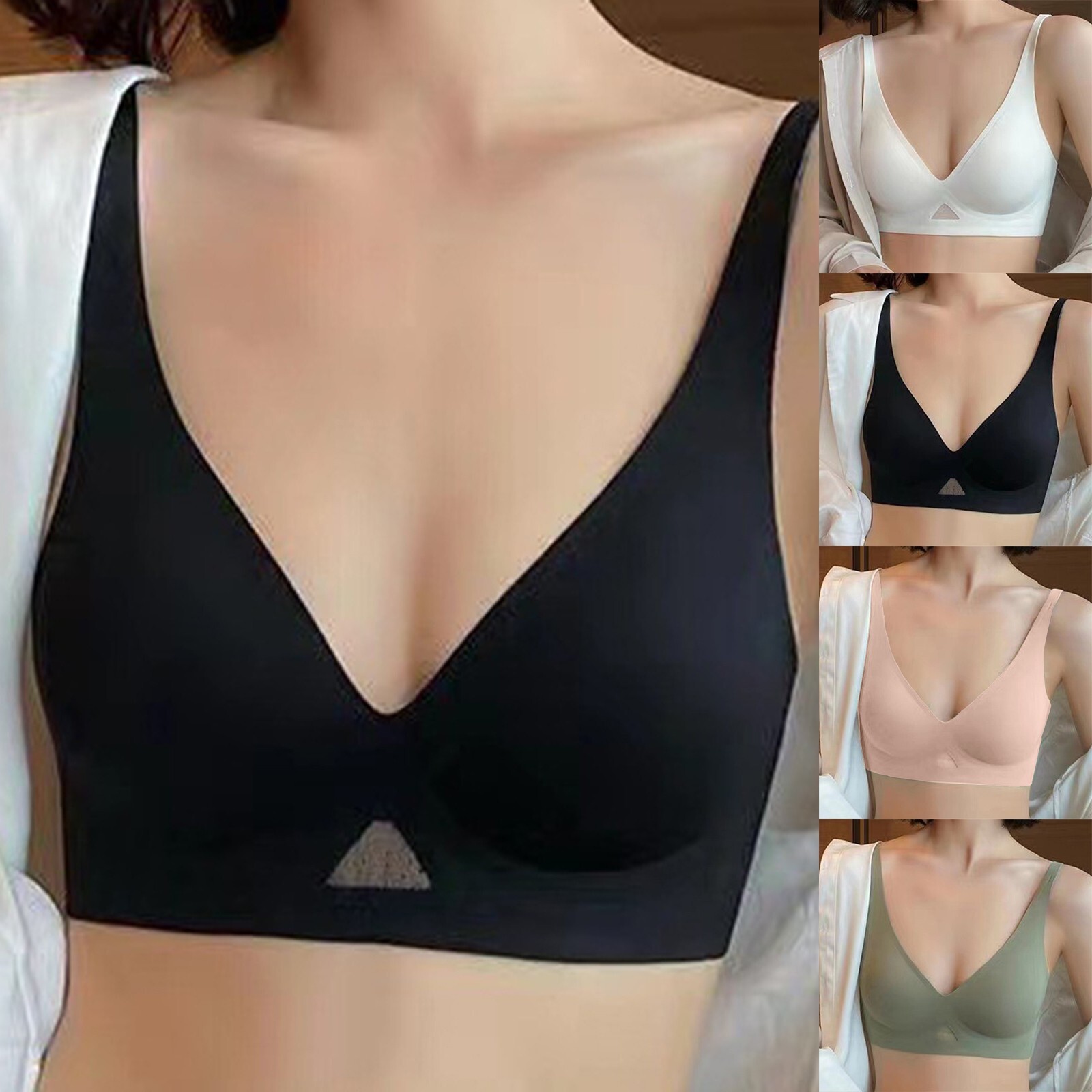 Women's Sexy Comfortable Traceless Summer Thin Breathable No Steel Ring Sleep