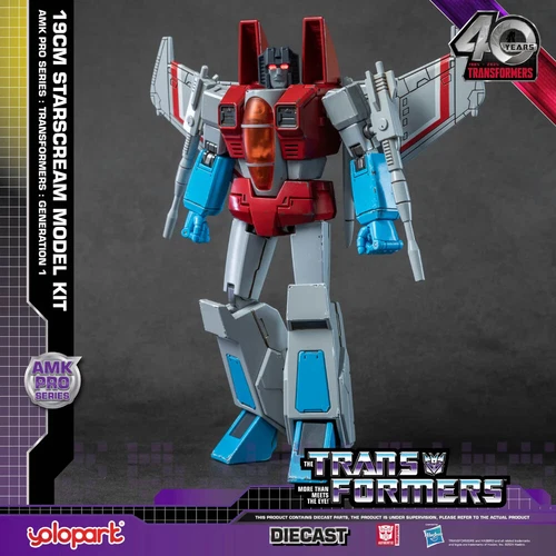 [In Stock] Yolopark Transformers Amk Pro G1 Starscream 19cm Diecast Model Kit - Picture 14 of 23