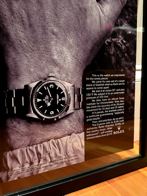 Vintage Rolex Explorer Matterhorn Hand Advertisement - Large Print