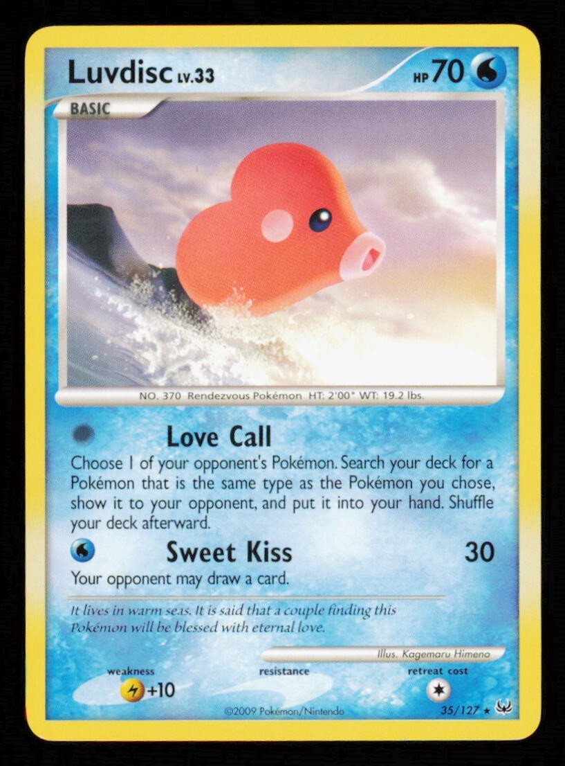Pokemon Card Luvdisc LV.33 35/127 Platinum Rare Vintage LP 2009