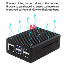 Aluminium Alloy Case Metal Shell Passive Cooling Enclosure for Raspberry Pi 5