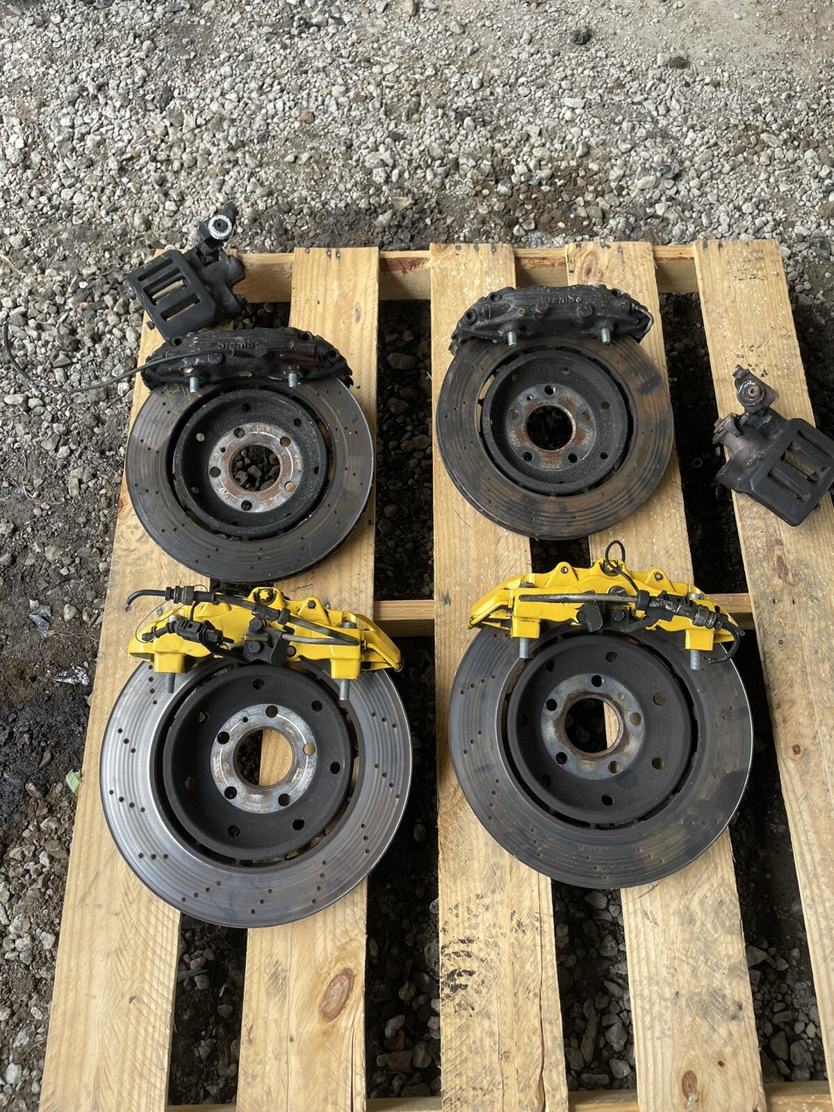 Audi R8 Lamborghini Gallardo Brakes Brembo Calipers 8 Piston Front & Rear Rotors