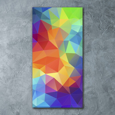 Wandbild Druck auf Plexiglas  Acryl Hochformat 60x120 Abstrakte Dreiecke