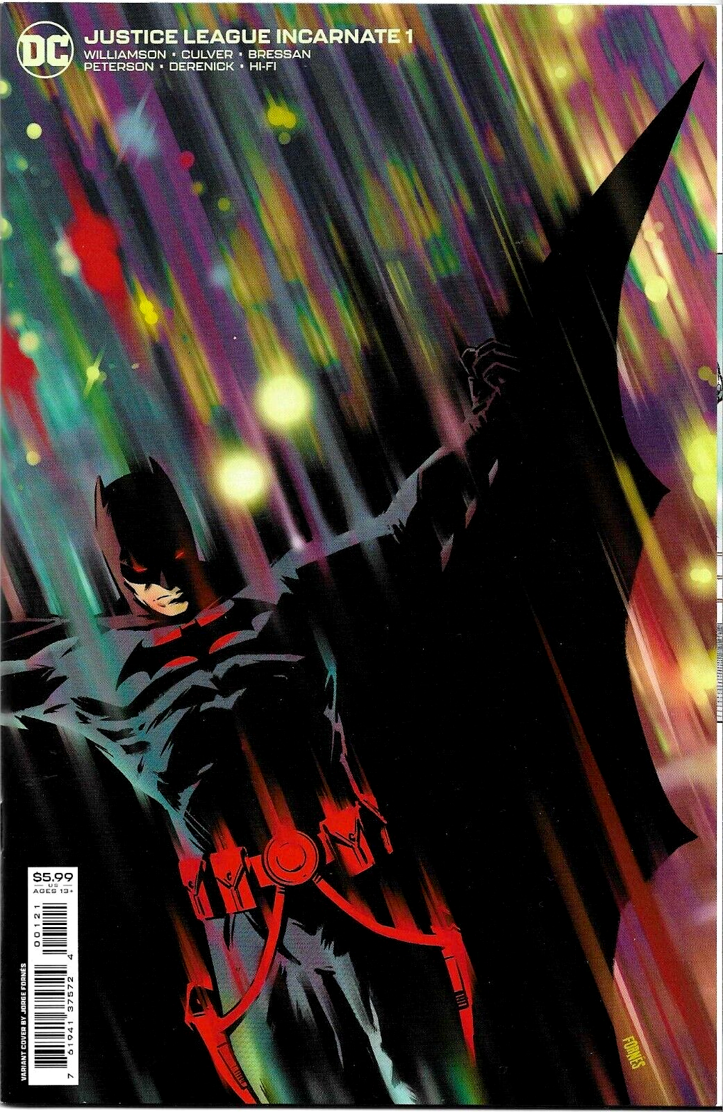 JUSTICE LEAGUE INCARNATE #1  JORGE FORNES VARIANT  DC COMICS  JAN 2022  N/M