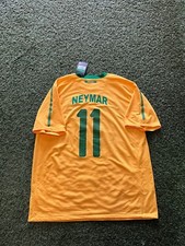 Nike Brasil Men's Home Jersey 10/11 Legend Neymar 11 - Yellow