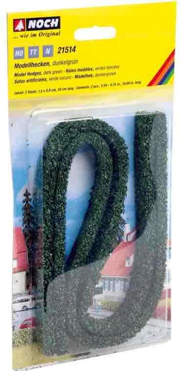 NOCH HO scale ~ HIGH GARDEN HEDGES / DARK GREEN ~ scale model #21514 - image 2 of 2