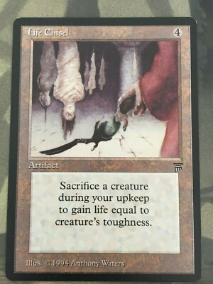 mtg Legends Life Chisel, Old Set, Near Mint Condition