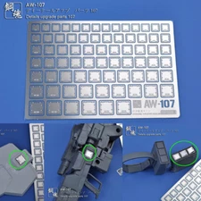 for MG 1/100 RE HG RG 1/144 Square Armor Detail add-on Part Etched Sheet AW-107