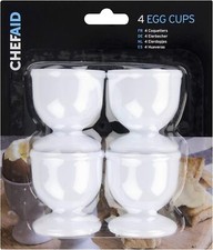 Image of Chef Aid White Plastic Egg Cups, Set of 4