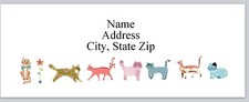 Personalized Address Labels Colorful Cats bx 323