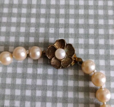 Vintage Signed KYOTO Cultura Pearls 20 Inch Ornate Clasp