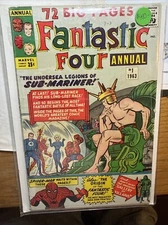 Fantastic Four Annual #1 Marvel 1963 CGC 1st Lady Dorma and Krang 6.5-7 FINE