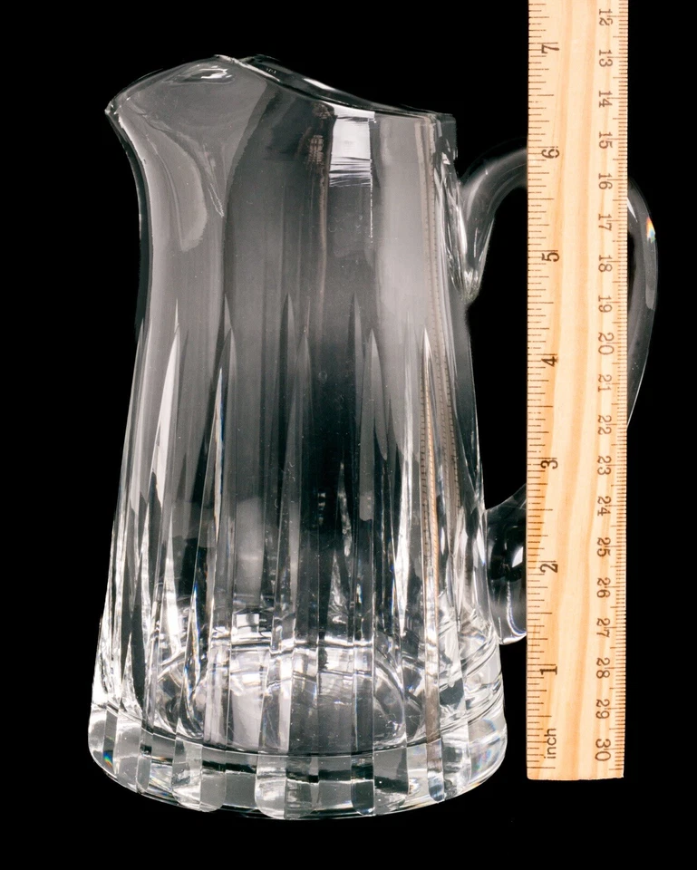 Soho By Reed & Barton (?) Jarro com cabo de vidro cristal corte chumbo 28 oz, ~7” - Imagem 3 de 4