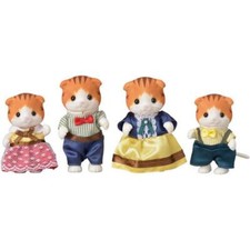 EPOCH Sylvanian Families Maple Cat Family PVC Action Doll Set of 4 FS-30 NEW
