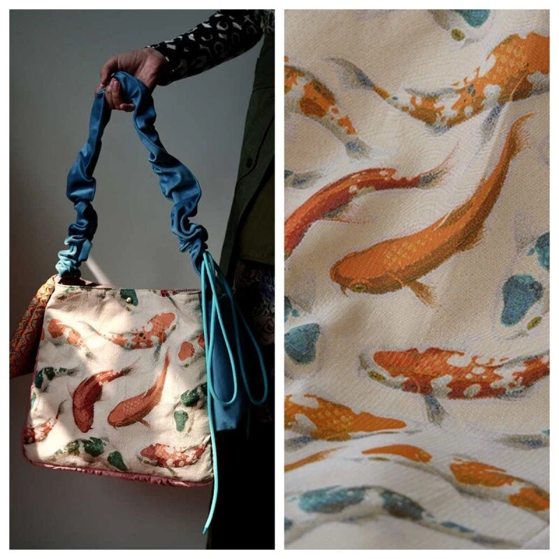 花式鲤鱼法国提花挂毯内饰艺术织物院子DIY — 第 2/4 张图片