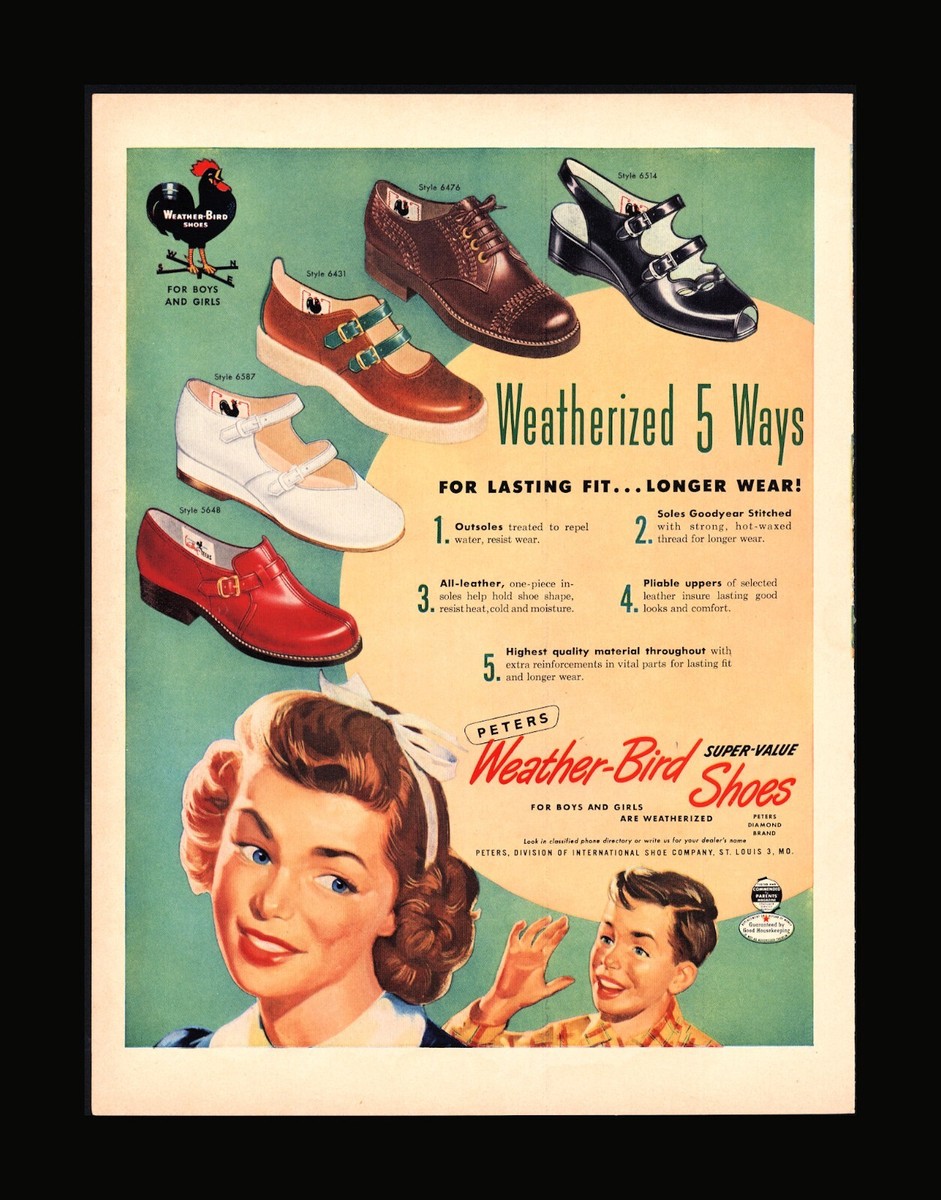 1950 Peters Weather-Bird Shoes for Boys and Girls Children art 