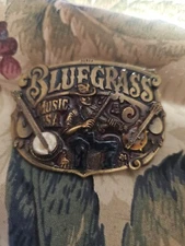 Vintage Bluegrass Music USA Belt Buckle 1982 The Great American Buckle Company