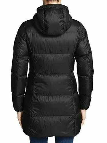 Eddie Bauer Luna Peak Down Parka Femme – Noire, Taille XL, Longue Avec Capuche, Doublure Polyester