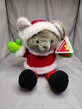 Dakin Christmas Mouse Plush Stuffed Animal Santa Suit 1988 Vintage 12" Works 