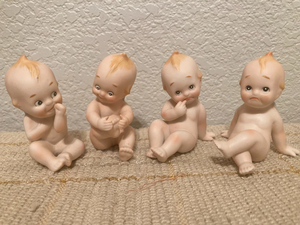 Vintage Kewpie Bisque Doll Set of 4 Sitting KW913 XUC eBay