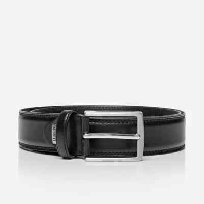 MONTI Herren Ledergürtel Wien Größe 90 cm schwarz 3,5cm breit 06310 0007 - neu
