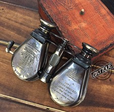 Antique Brass Monocular Vintage Binocular Telescope Nautical Spyglass Scope Case