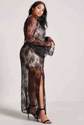 black lace dress belt Black Lace Layered Party Dress With Belt - Women's Dress main image 0