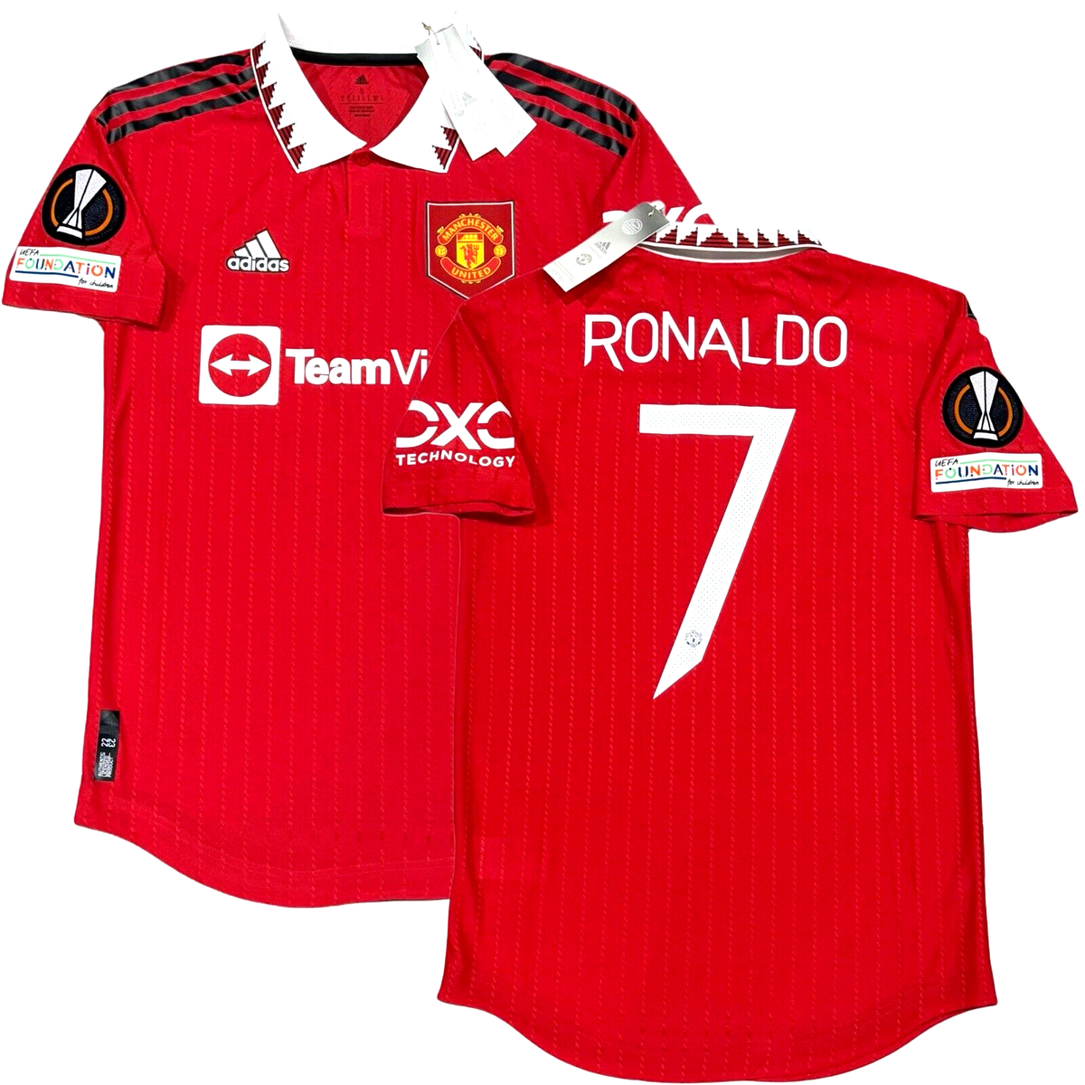 2022/23 Manchester United Authentic Home Europa League Jersey #7
