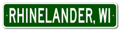 Rhinelander, Wisconsin Metal Wall Decor City Limit Sign - Aluminum | eBay