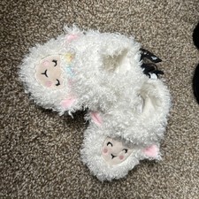 Wonder Nation Sheep Size 4 Bootie Slippers For Kids