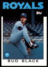 1986 Topps Baseball Card Bud Black A Kansas City Royals #697