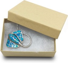 25-Pack Cotton Filled Kraft Paper Jewelry Boxes for Elegant Gift Packaging