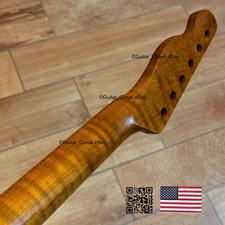 Roasted Flame Maple Tele Neck Satin Telecaster Fits Warmoth & Fender TM2J