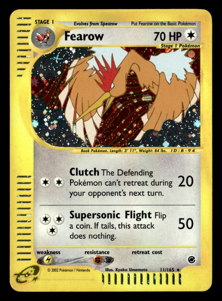 Fearow (11) Holo Rare Expedition 011/165 NM Pokémon TCG