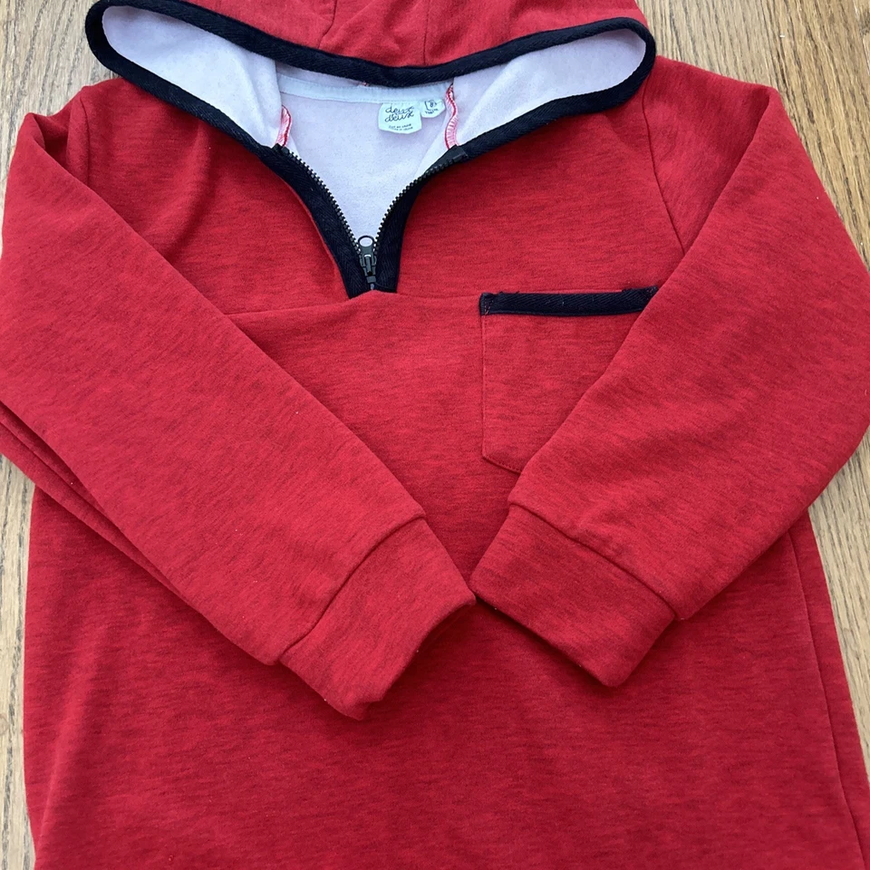 Deux Par deux Boutique Boutique Sudadera con Capucha Forrada de Vellón Chaqueta Sudadera con Capucha Top Foto 3 de 4