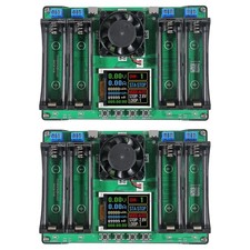 2pcs Type-C 18650 Lithium Battery 4 Channel Capacity Tester Module MAh MWh Di...