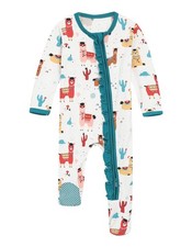 Baby Girl Sleeper Viscose from Bamboo Zipper Footies Pjs NB-24Mon