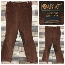 Ariat Corduroy Equestrian Riding Pants Women  s 30R Brown Stretch Inseam 29 