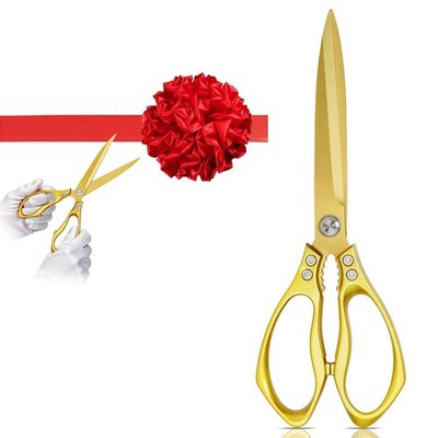 Grand Opening Ribbon Cutting Ceremony Kit - 10.83'' Large Gold Ribbon Cutting ...