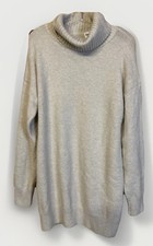 Princess Polly Sweater Dress Womens L/XL Beige Turtleneck Oversized Knit NWT