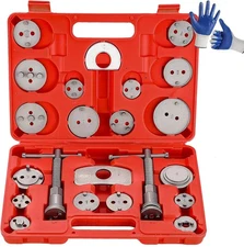 DASBET 24pcs Heavy Duty Disc Brake Caliper Tool Set 24pcs, Red 