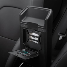 One-Tap Hidden Storage Box Designed for New Tesla Model Y 2025/2026 Refresh Ju